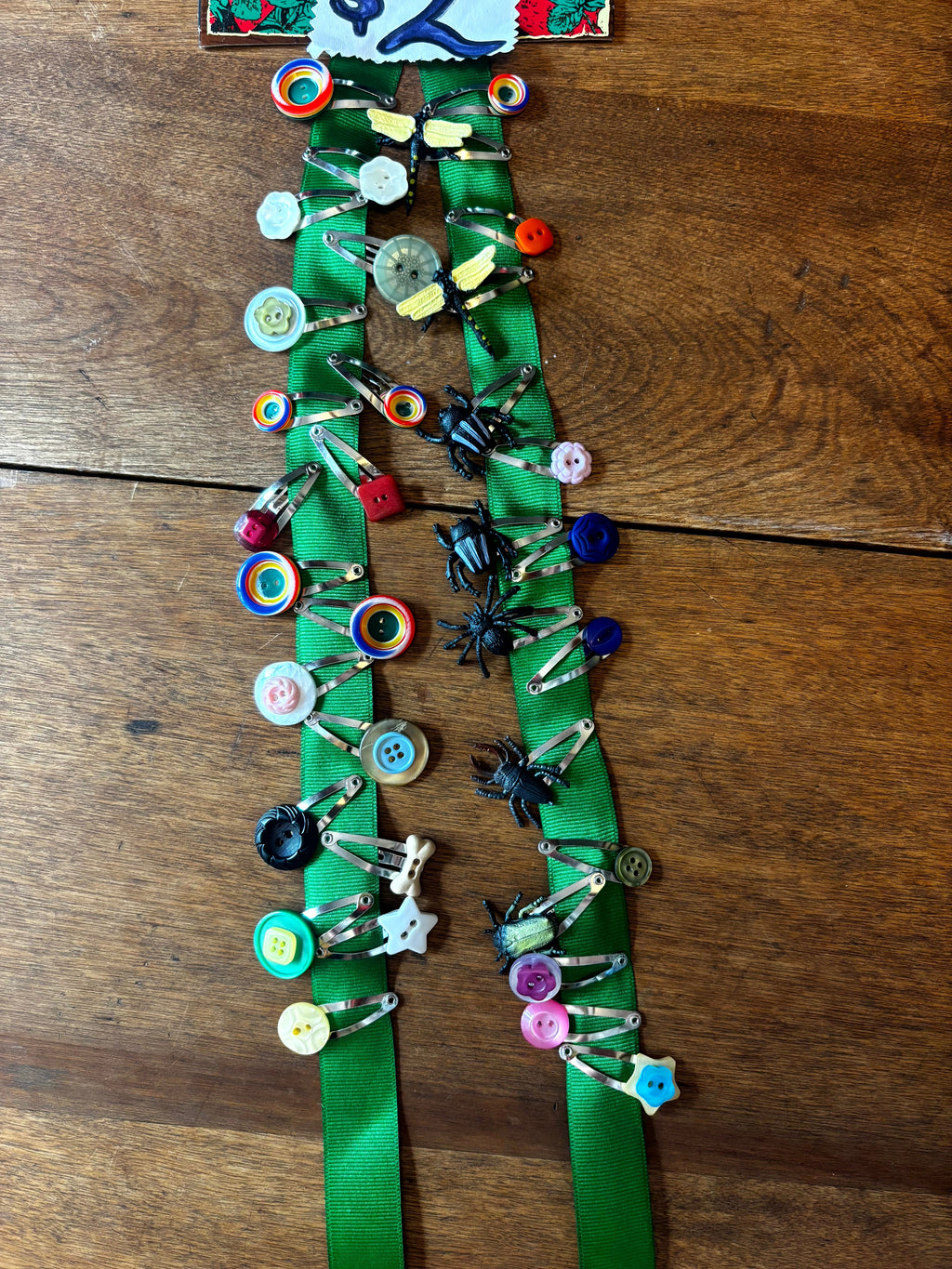 Mystery Button and Bug Hair Clips